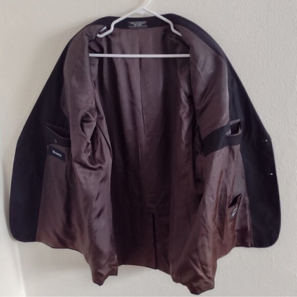 Haspel Super 110s Worsted 100% Wool Classic Suit Jacket Black Mens 52 Regular - Picture 2 of 10